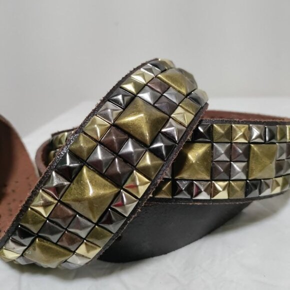 Coachella Maximalist Studded Rocker Leather Harley Y2K 49" Length - Picture 3 of 10